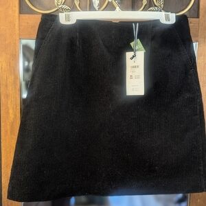 Joules Black Corduroy Mini Skirt